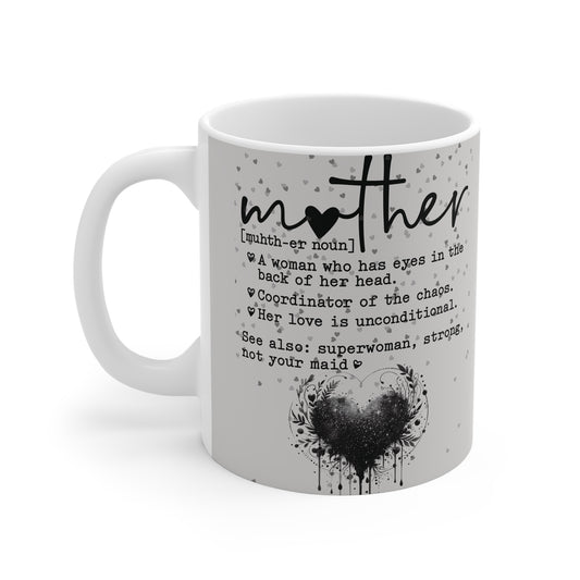 Mother Meaning Black and Grey 11oz Mug