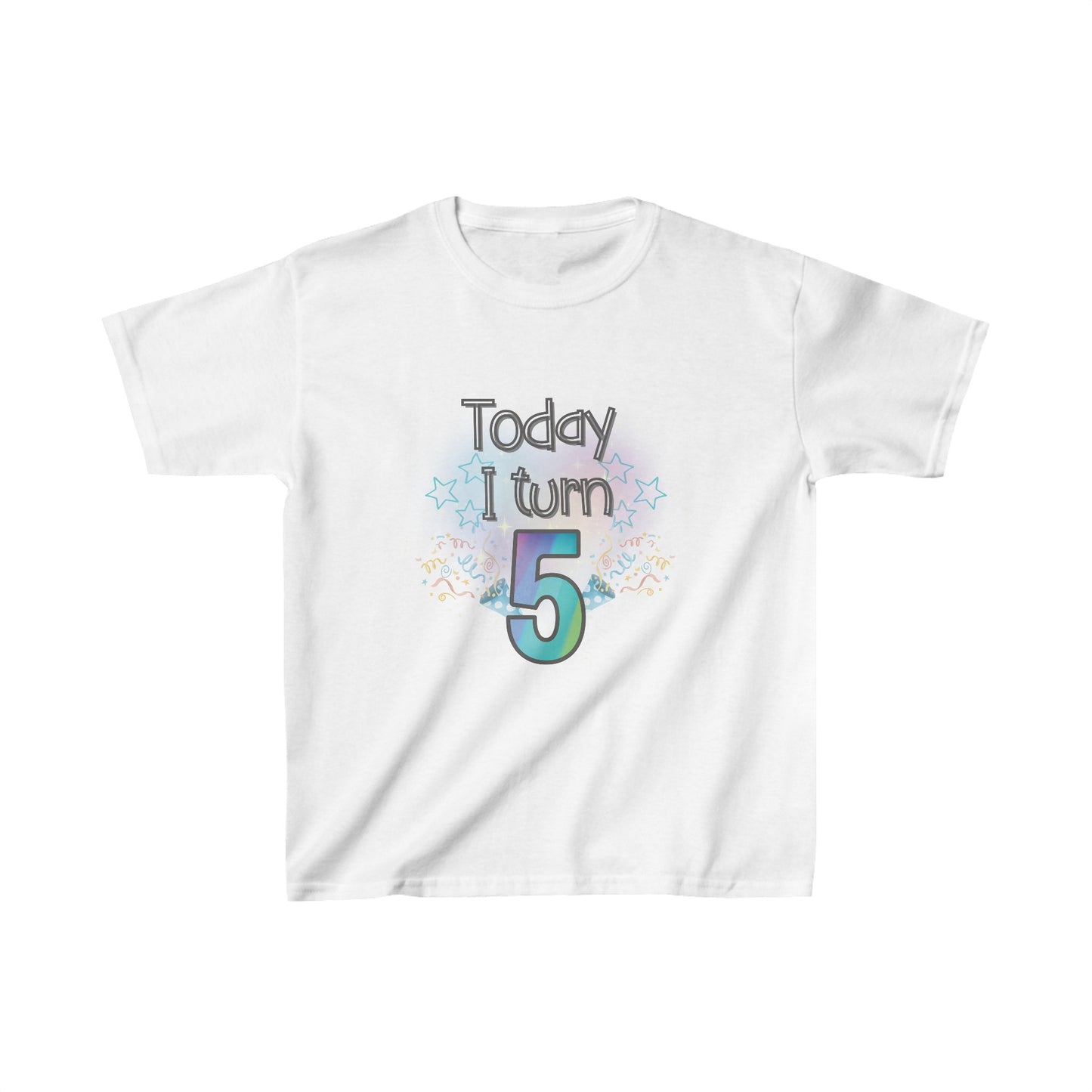 Today I Turn 5 Kids Heavy Cotton™ Tee