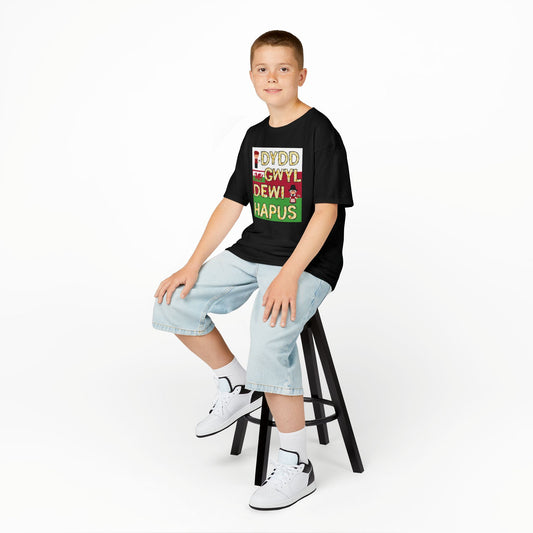 Dydd Gwyl Dewi Hapus Kids Heavy Cotton™ Tee