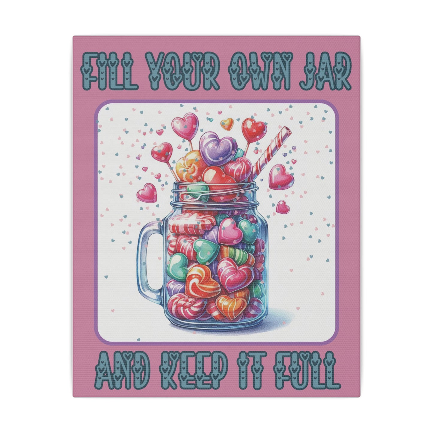 Fill Your Own Jar Eco-friendly Matte Canvas, 10"x8" 0.75"