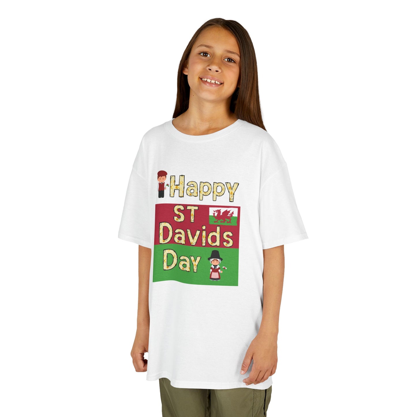 Happy St David's Day Kids Heavy Cotton™ Tee