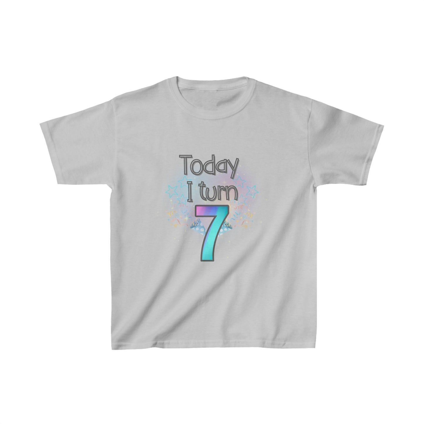 Today I Turn 7 Kids Heavy Cotton™ Tee