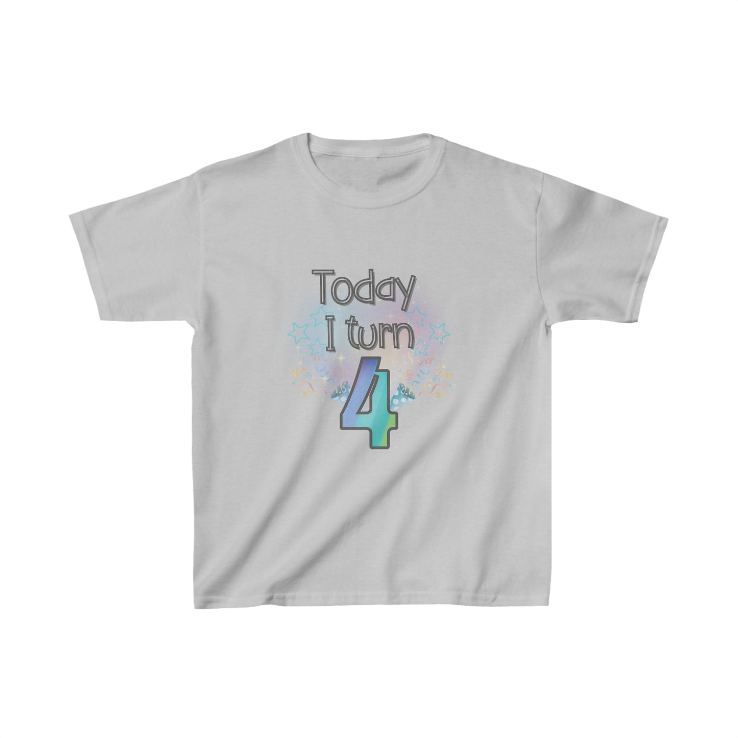 Today I Turn 4 Kids Heavy Cotton™ Tee