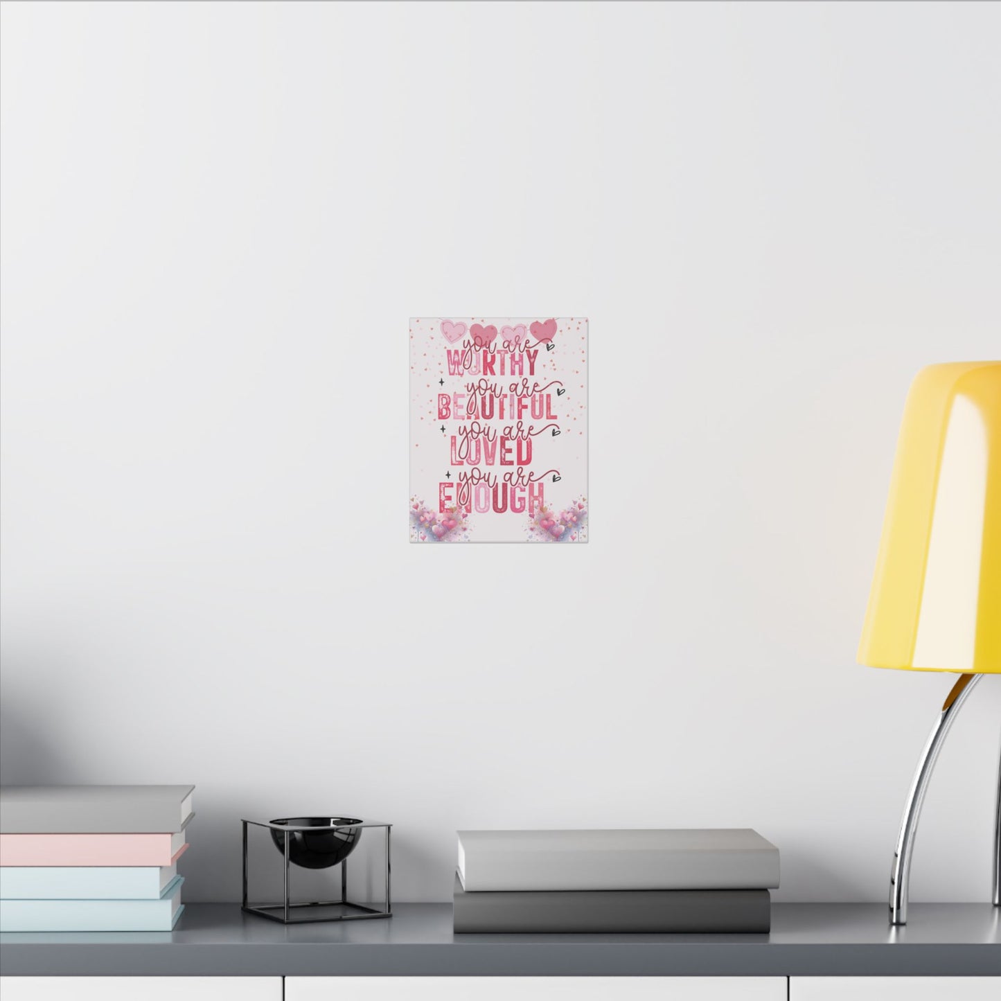 You Are Worthy Self Love Matte Eco-friendly Canvas, 10"x8" 0.75"