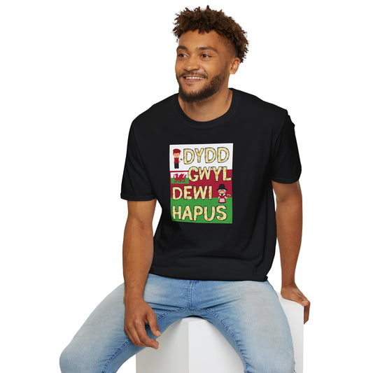Dydd Gwyl Dewi Hapus Unisex Softstyle Adult T-Shirt