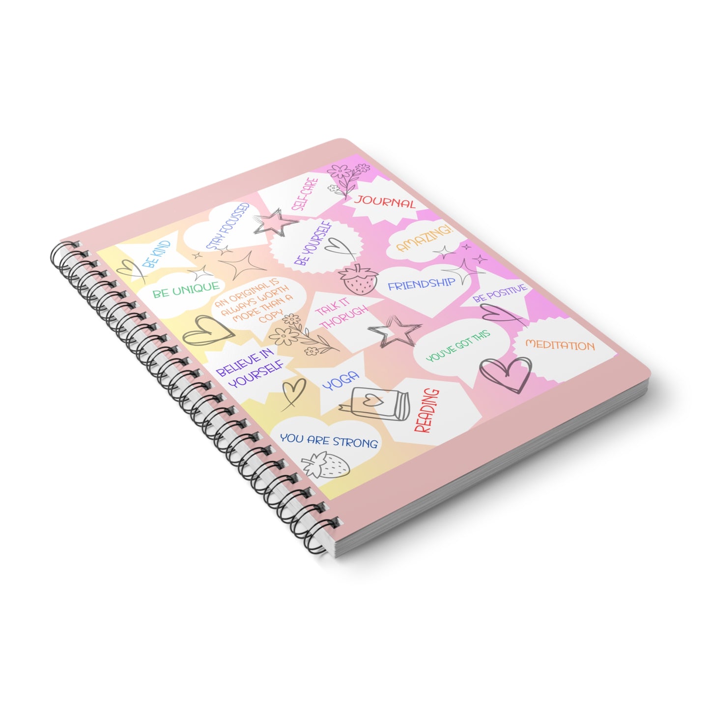 Positive Thoughts Wirobound Softcover Notebook, A5