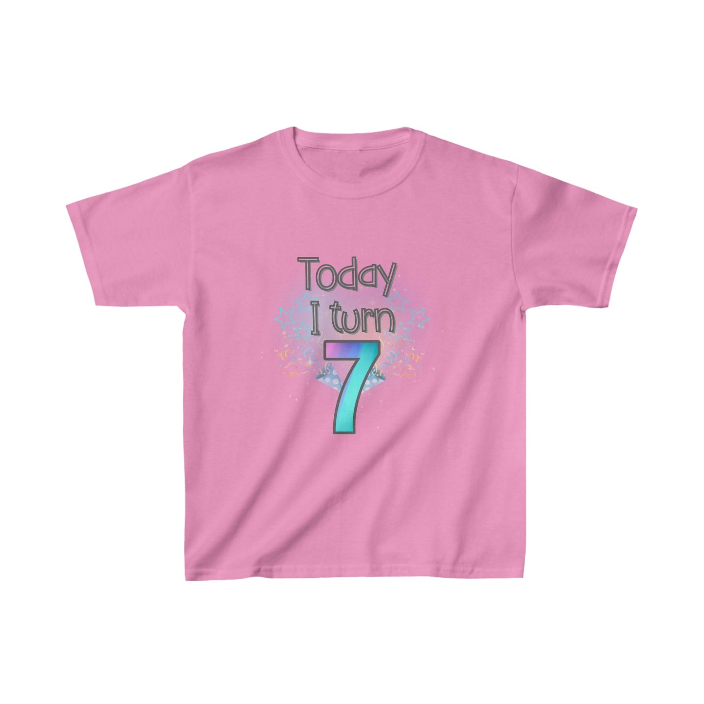 Today I Turn 7 Kids Heavy Cotton™ Tee