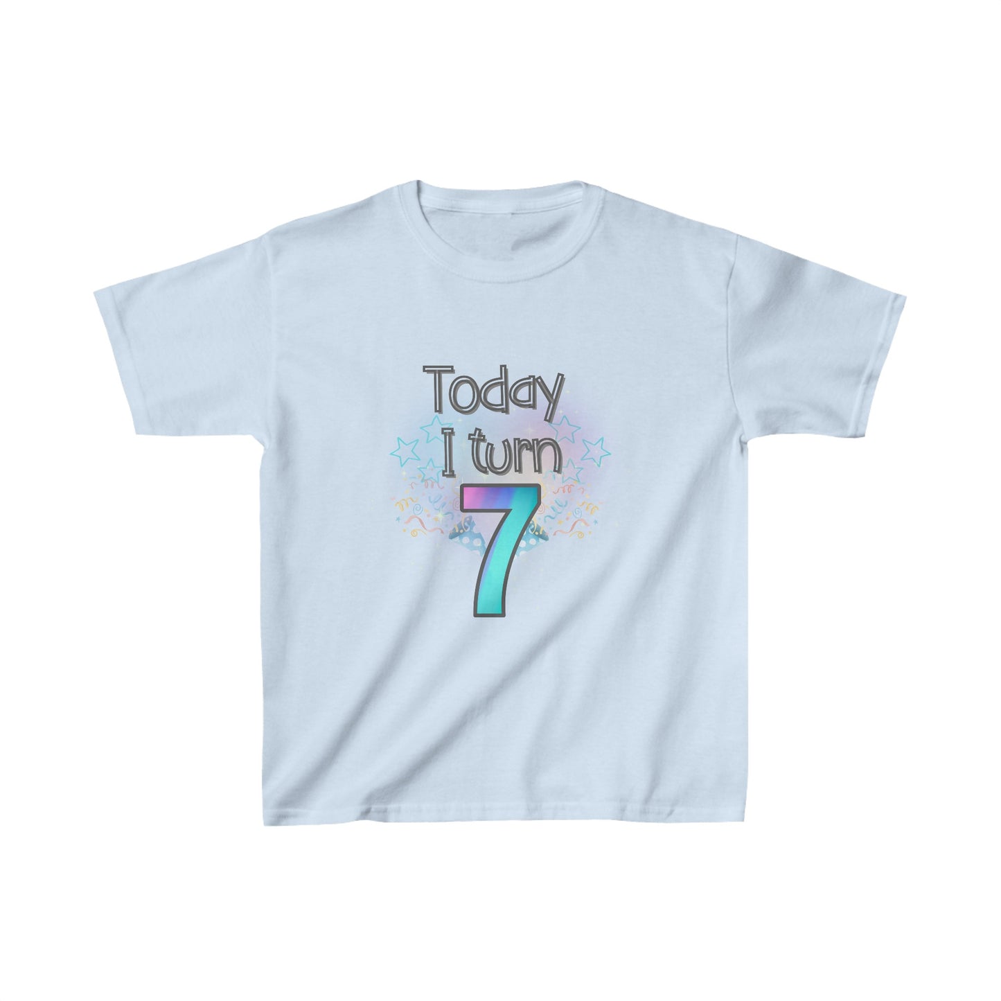 Today I Turn 7 Kids Heavy Cotton™ Tee