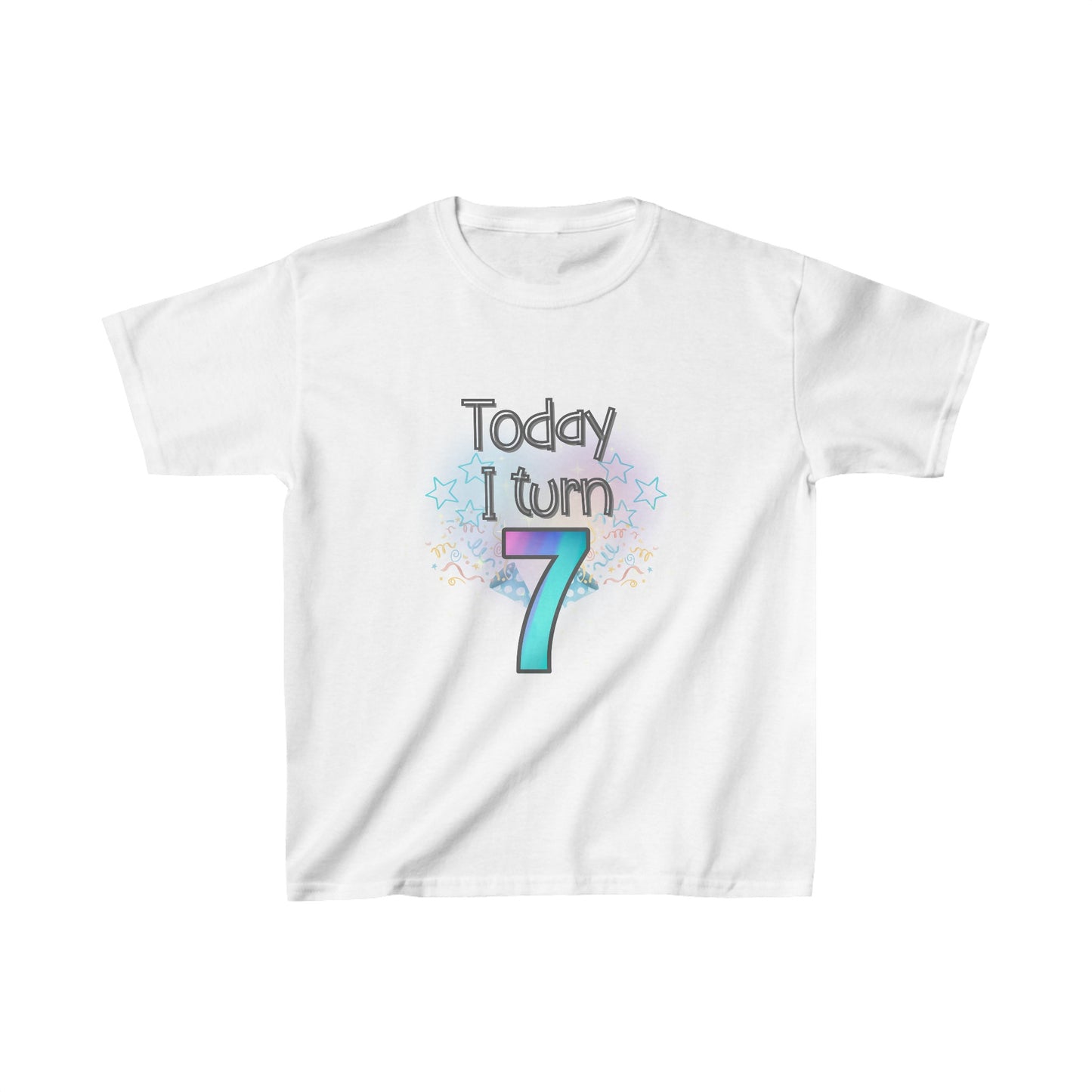 Today I Turn 7 Kids Heavy Cotton™ Tee