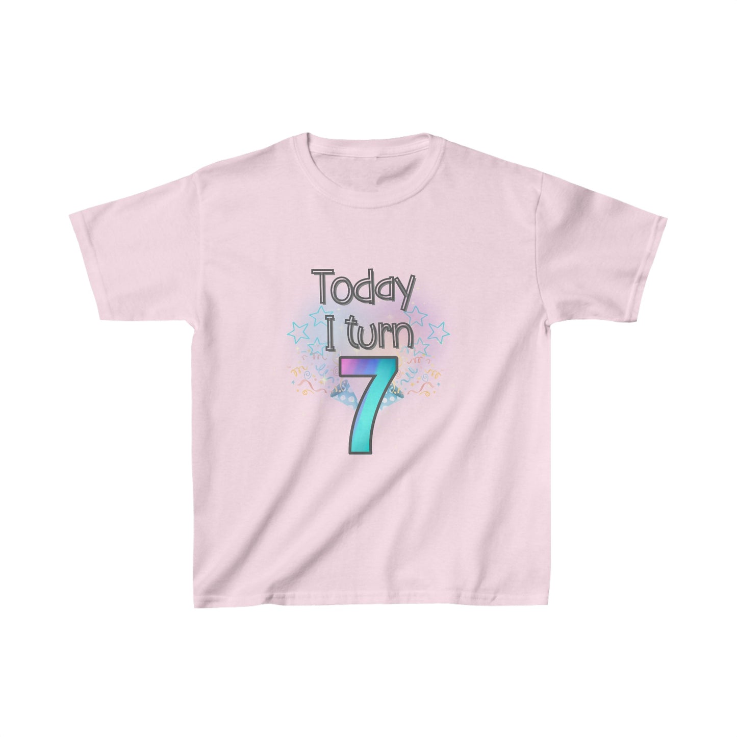 Today I Turn 7 Kids Heavy Cotton™ Tee