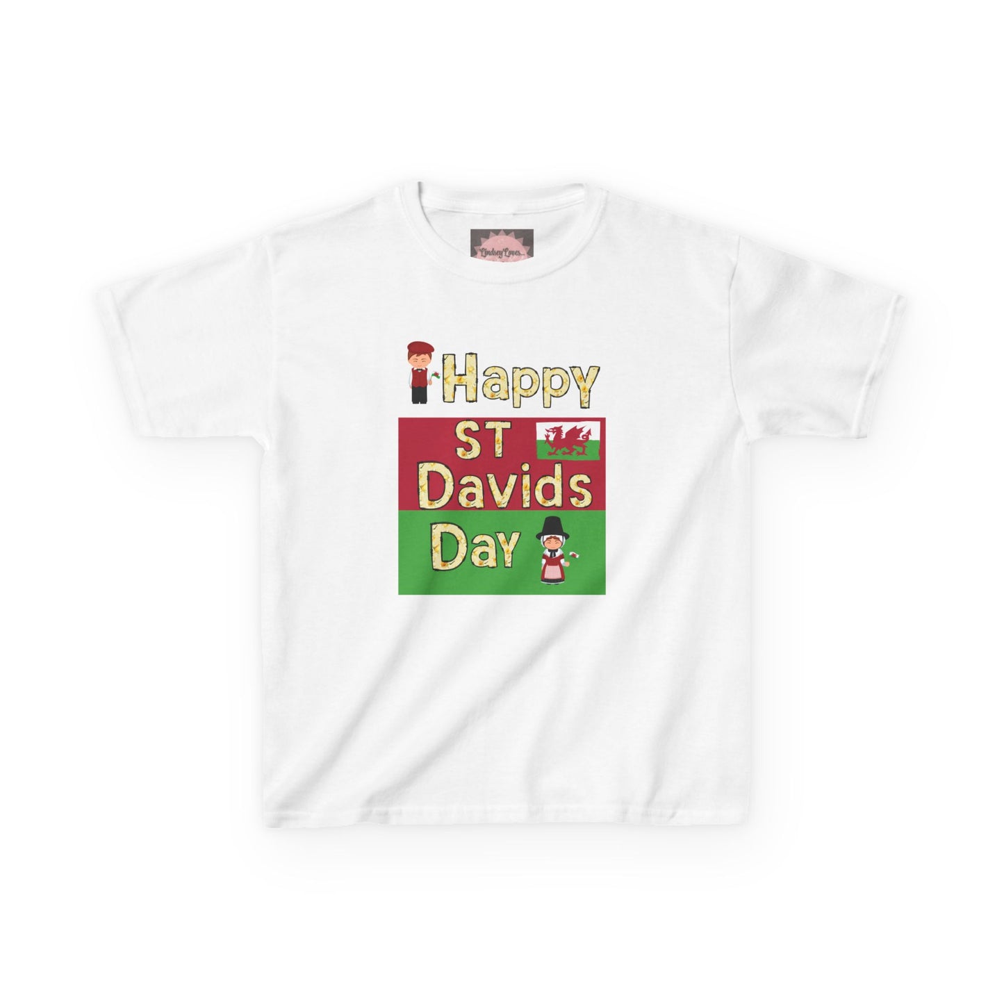 Happy St David's Day Kids Heavy Cotton™ Tee