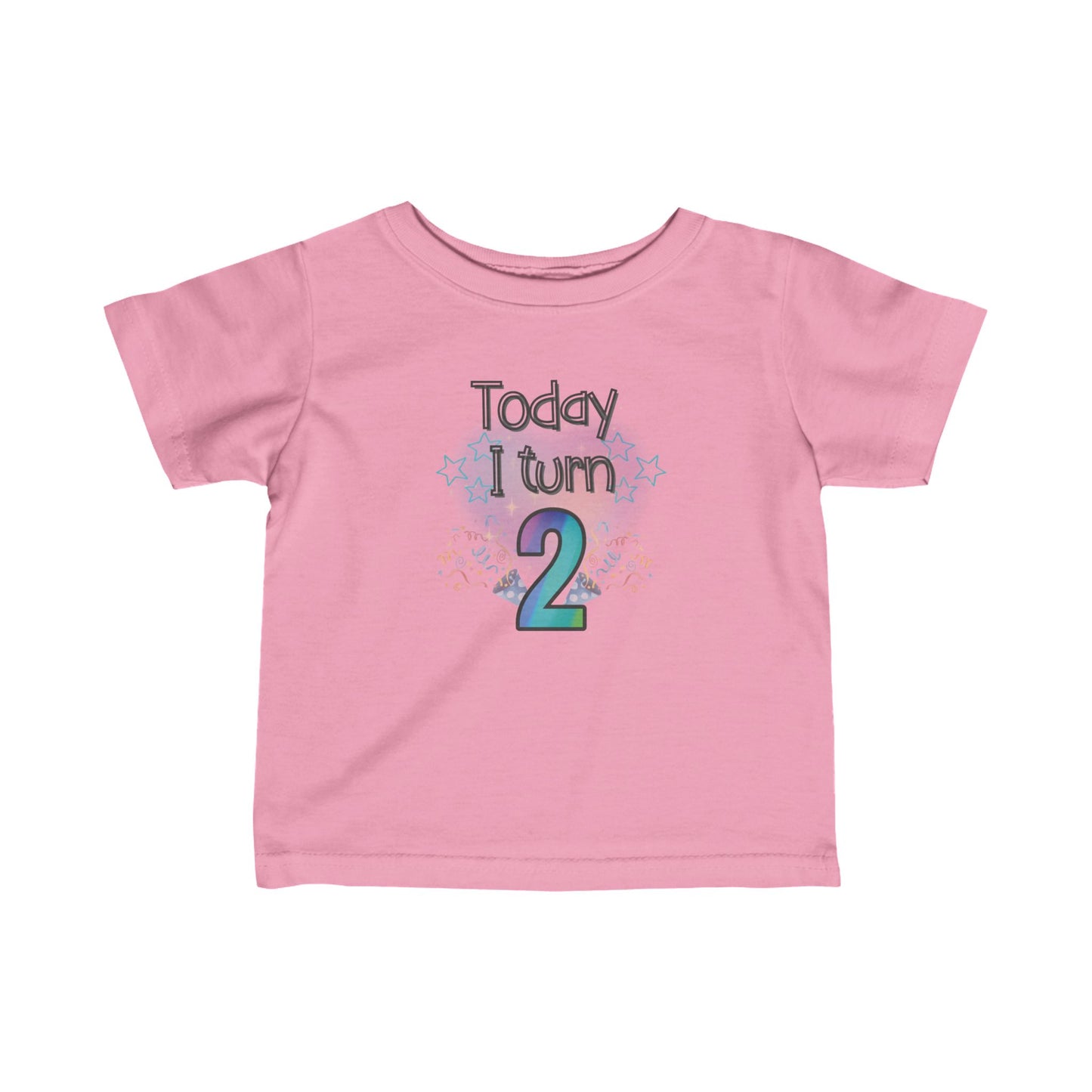 Today I Turn 2 Birthday Infant Fine Jersey Tee