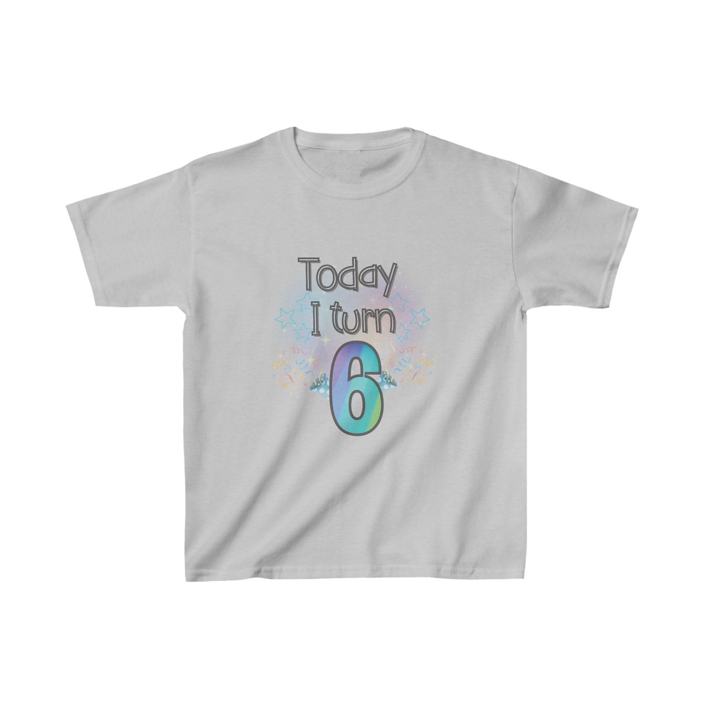 Today I Turn 6 Kids Heavy Cotton™ Tee