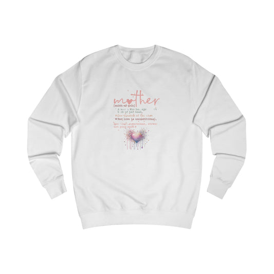Mother Meaning Pastel Unisex White Adult Sweatshirt