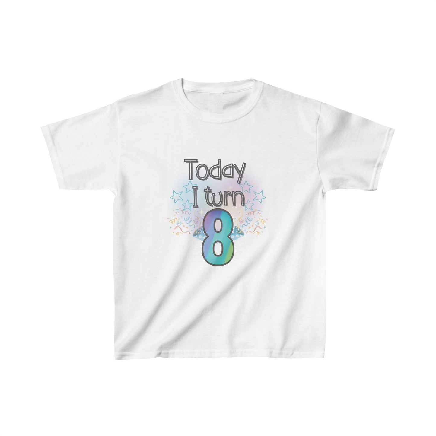 Today I Turn 8 Kids Heavy Cotton™ Tee