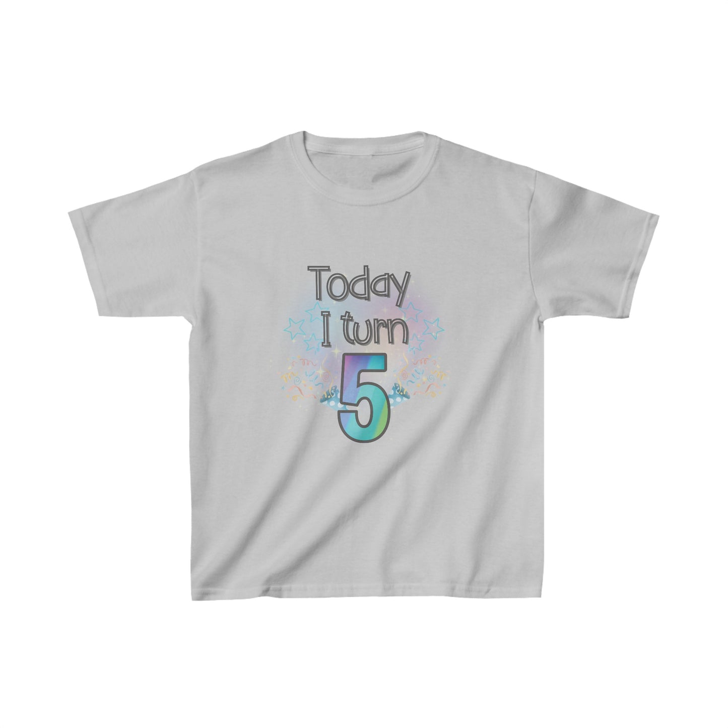 Today I Turn 5 Kids Heavy Cotton™ Tee