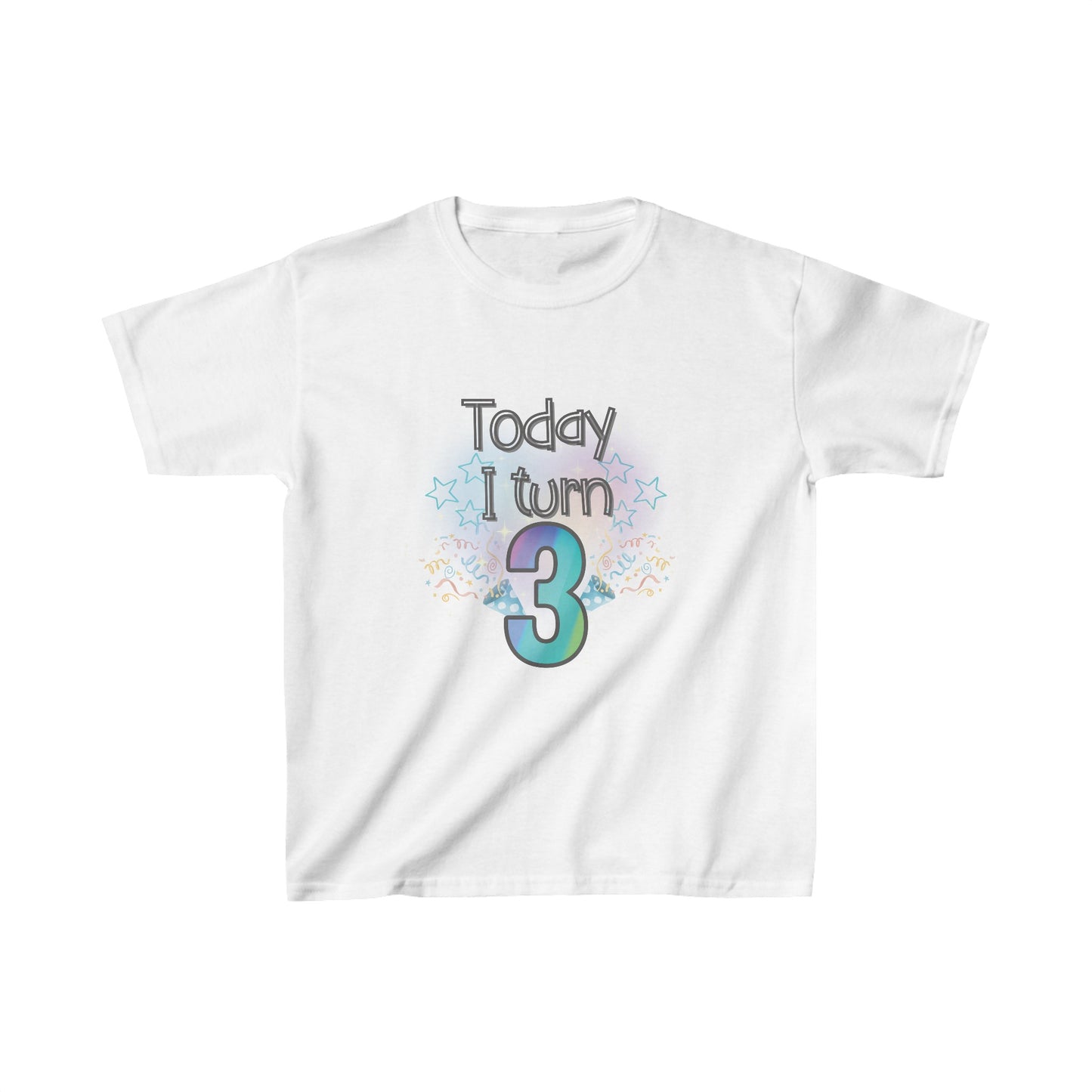 Today I Turn 3 Kids Heavy Cotton™ Tee