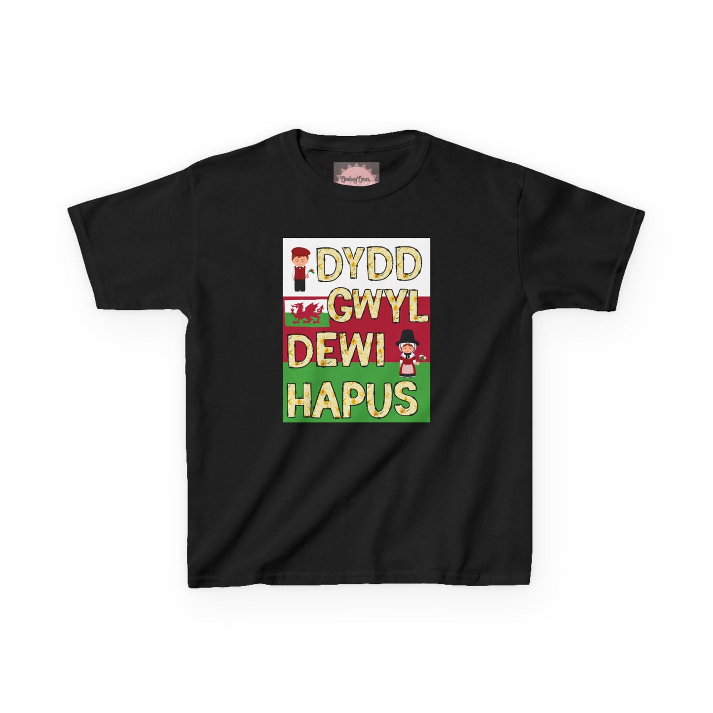 Dydd Gwyl Dewi Hapus Kids Heavy Cotton™ Tee