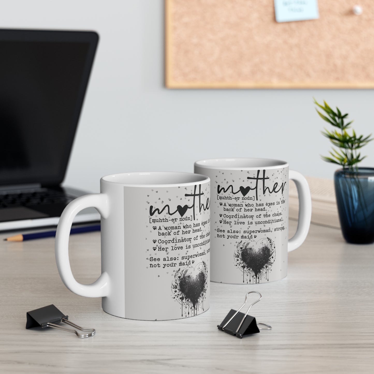 Mother Meaning Black and Grey 11oz Mug