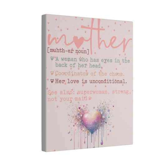 Mother Meaning Pastel Matte 10"x8" 0.75" Canvas