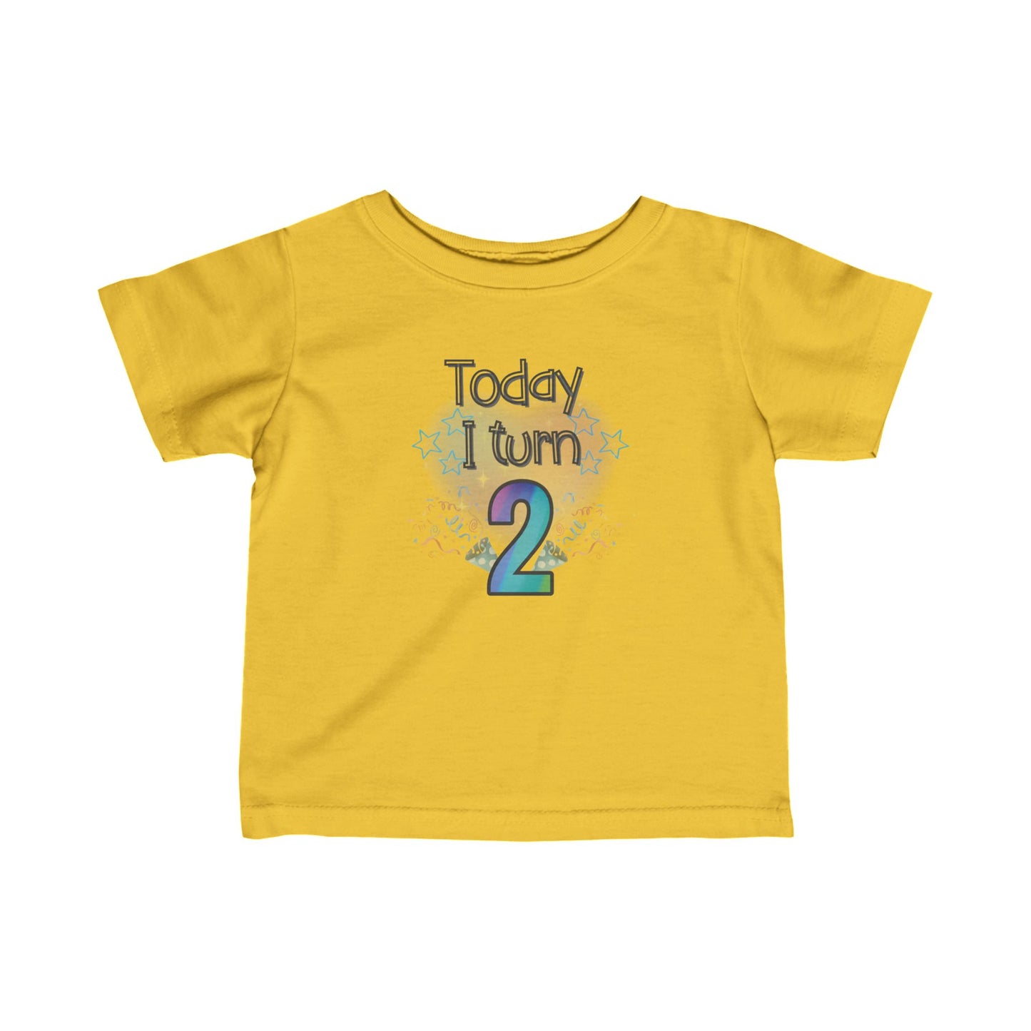 Today I Turn 2 Birthday Infant Fine Jersey Tee