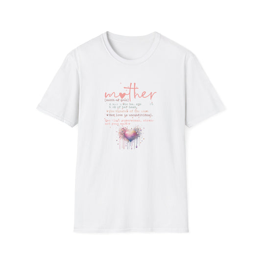 Mother Meaning Pastel Unisex Softstyle Adult T-Shirt