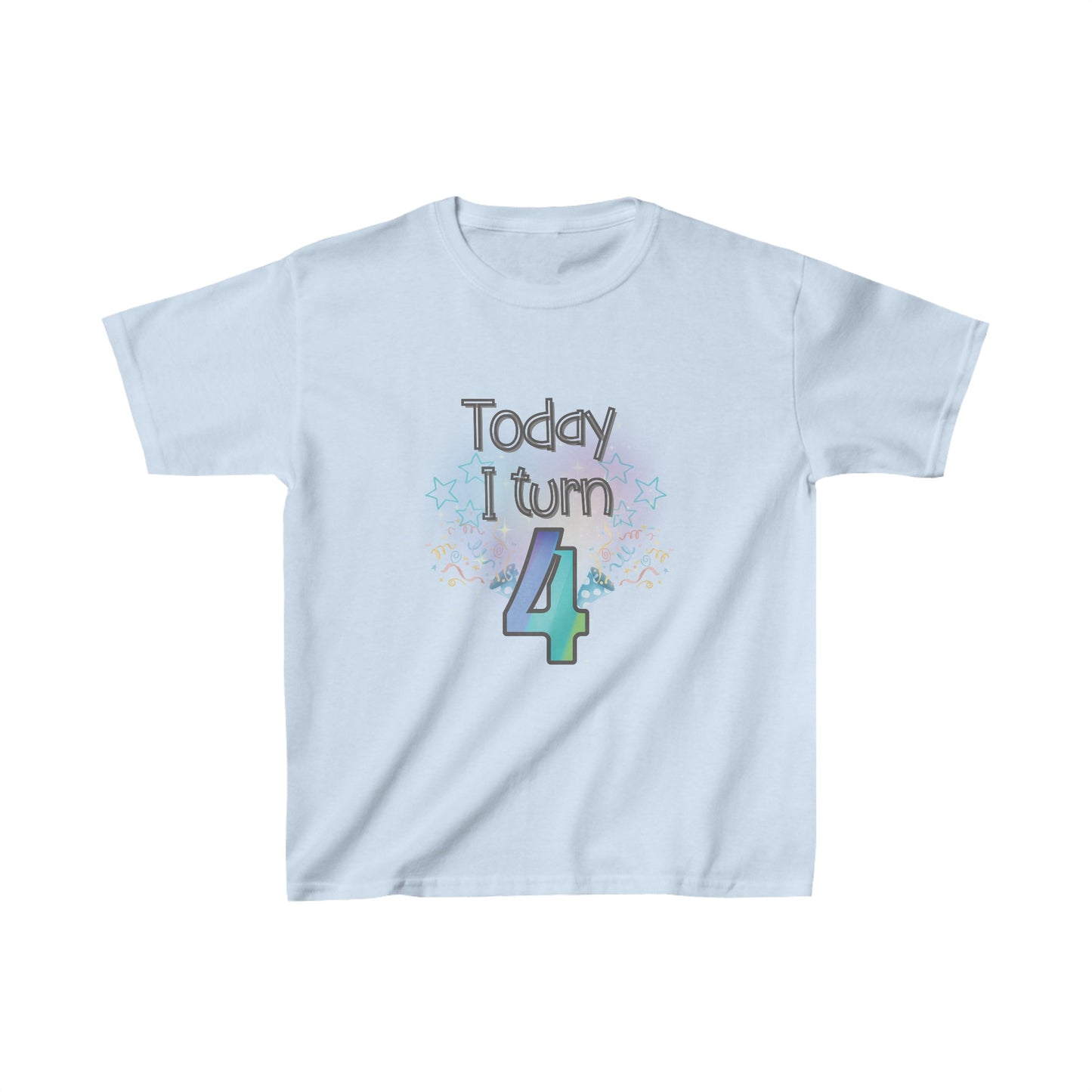 Today I Turn 4 Kids Heavy Cotton™ Tee