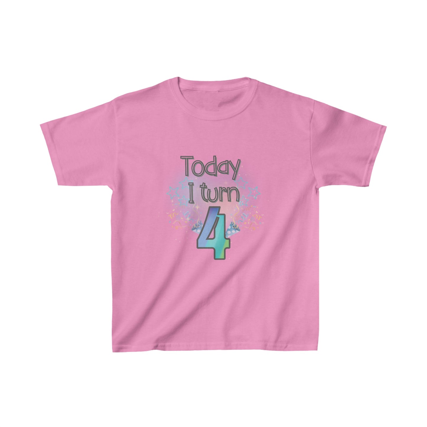Today I Turn 4 Kids Heavy Cotton™ Tee
