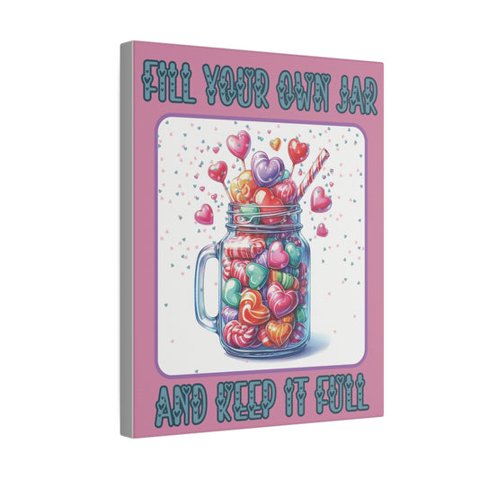 Fill Your Own Jar Eco-friendly Matte Canvas, 10"x8" 0.75"