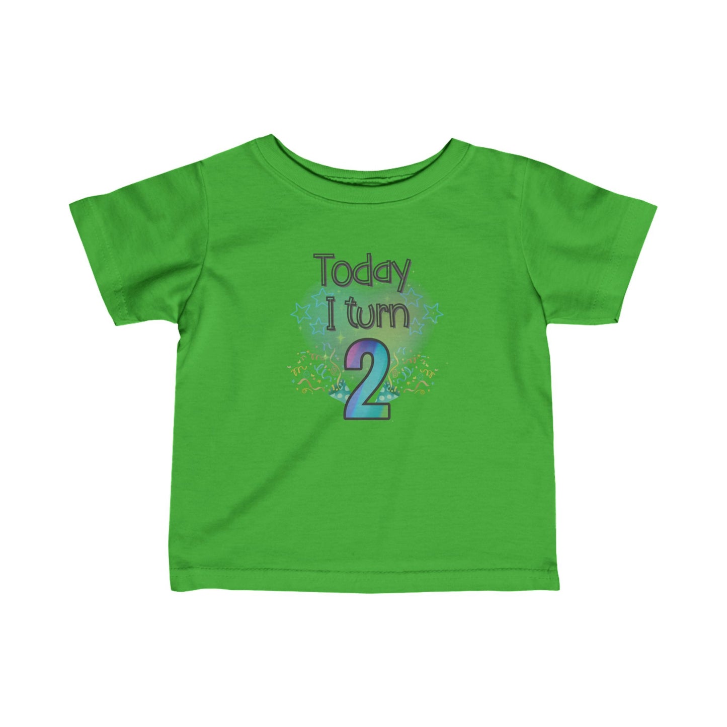 Today I Turn 2 Birthday Infant Fine Jersey Tee