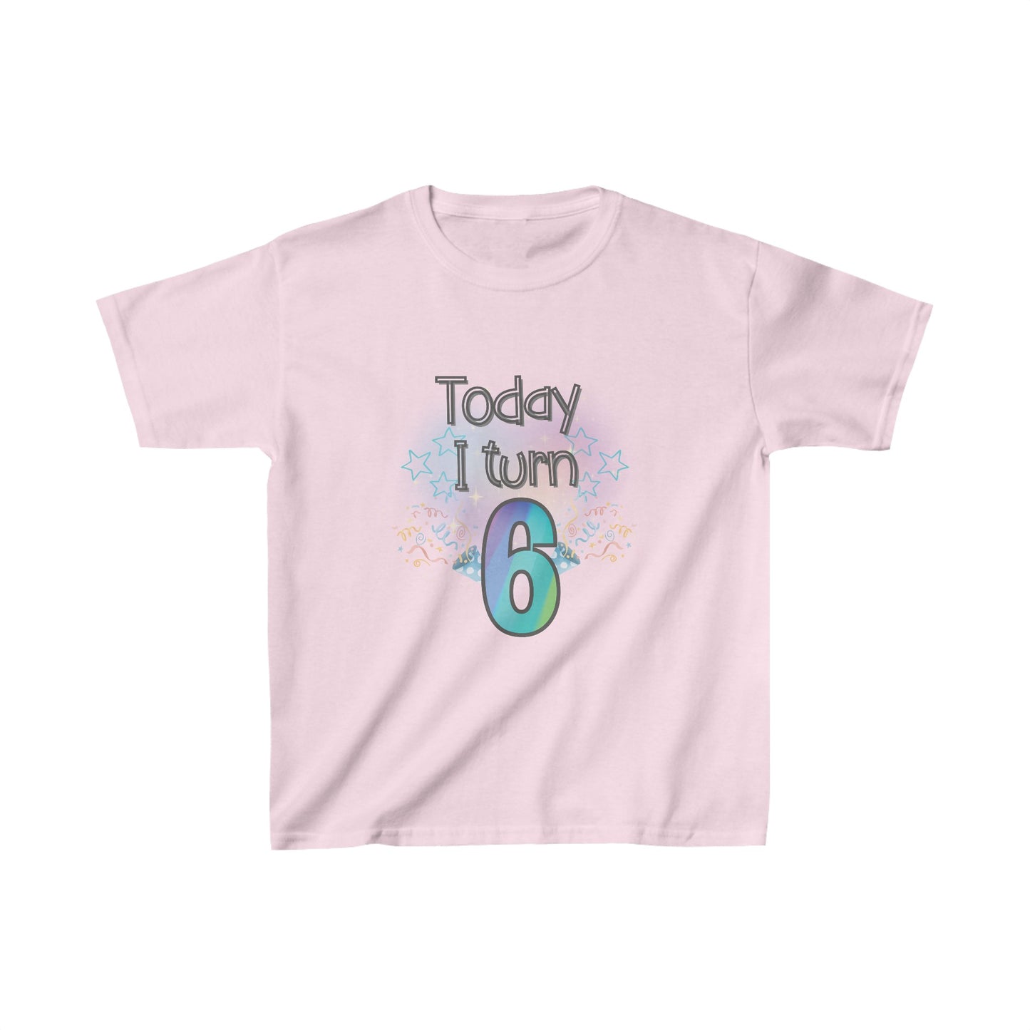 Today I Turn 6 Kids Heavy Cotton™ Tee