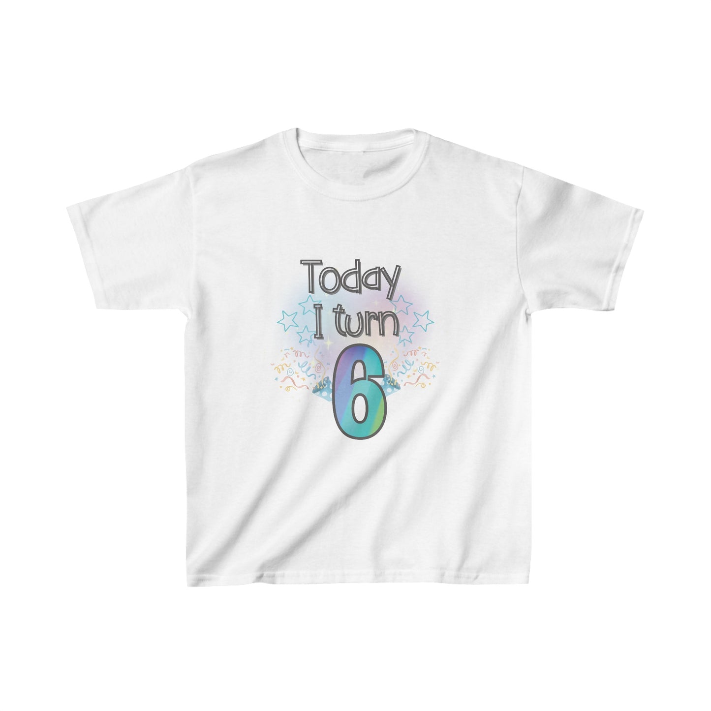Today I Turn 6 Kids Heavy Cotton™ Tee