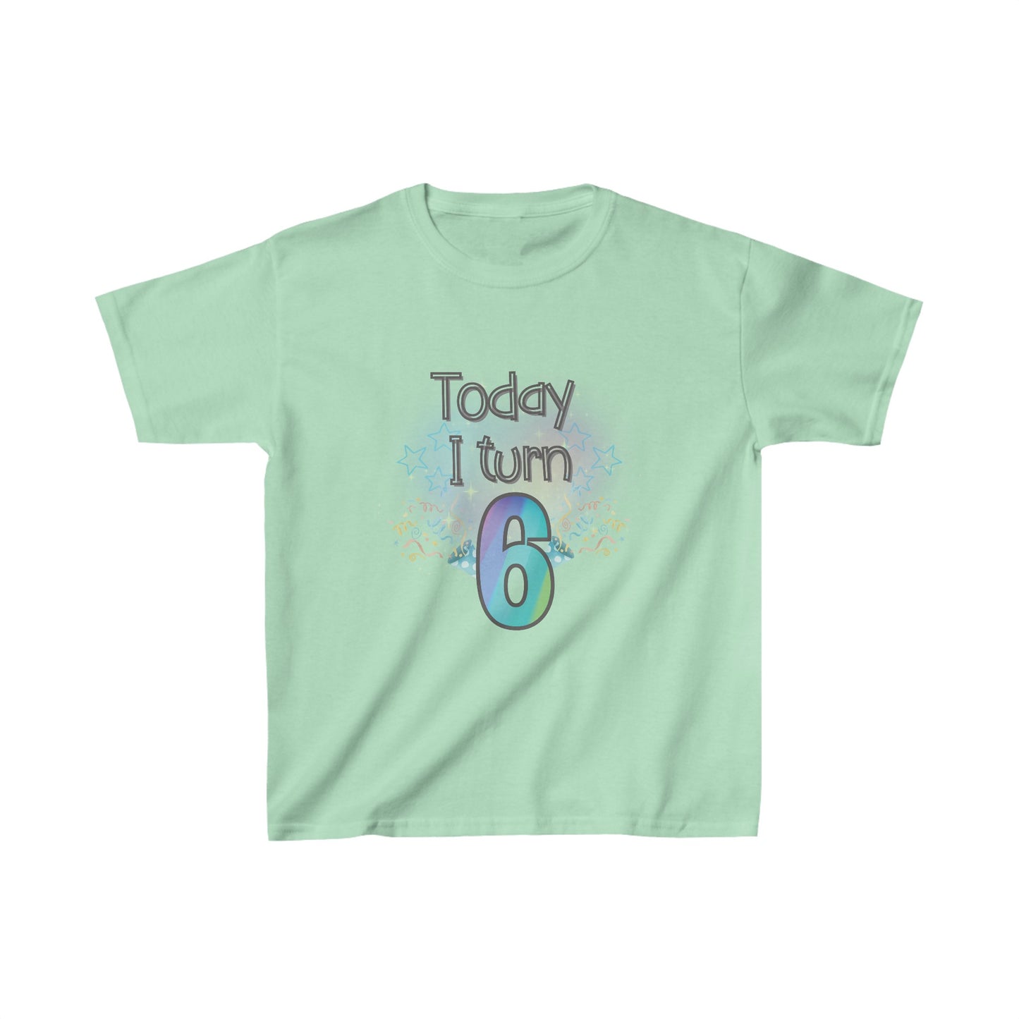 Today I Turn 6 Kids Heavy Cotton™ Tee