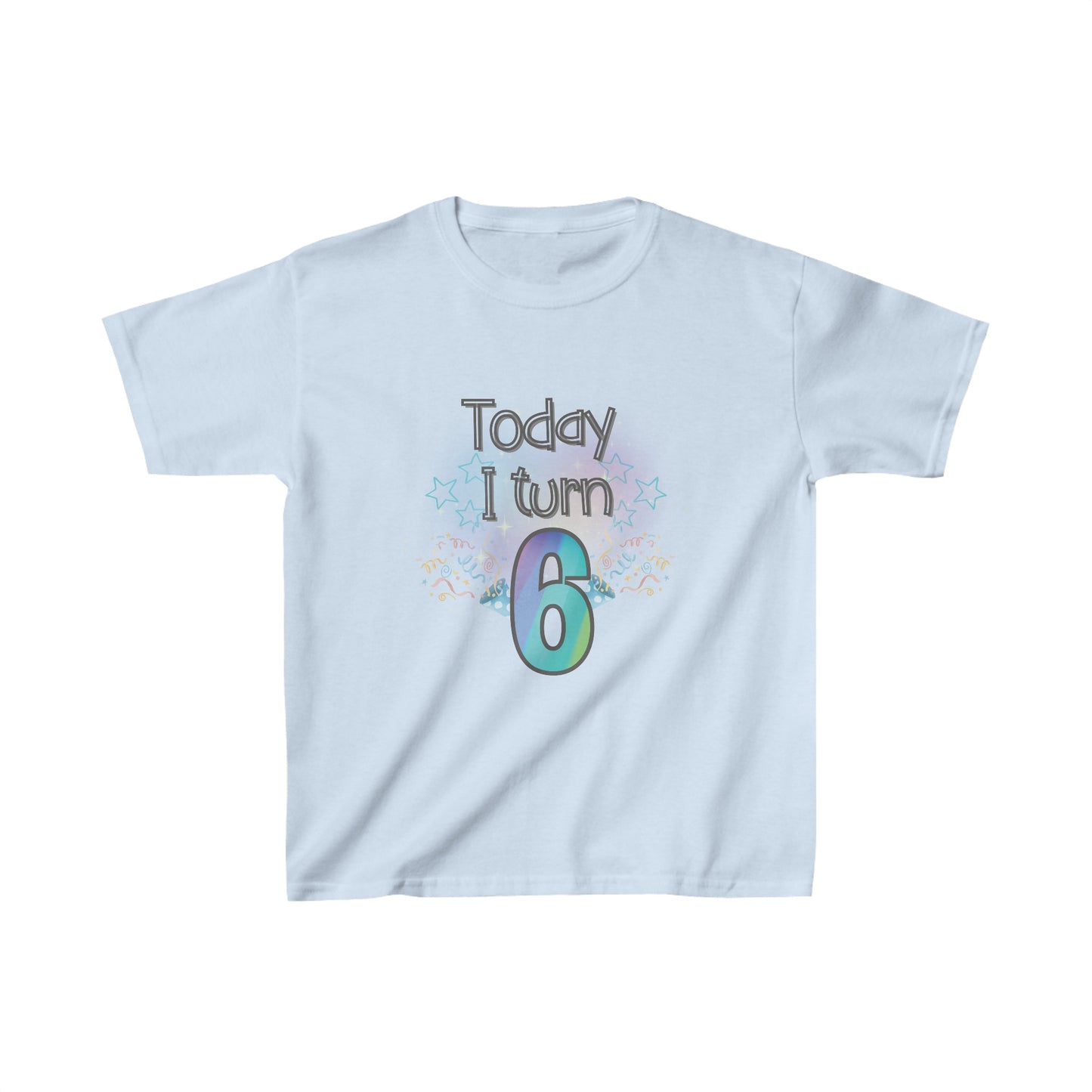 Today I Turn 6 Kids Heavy Cotton™ Tee
