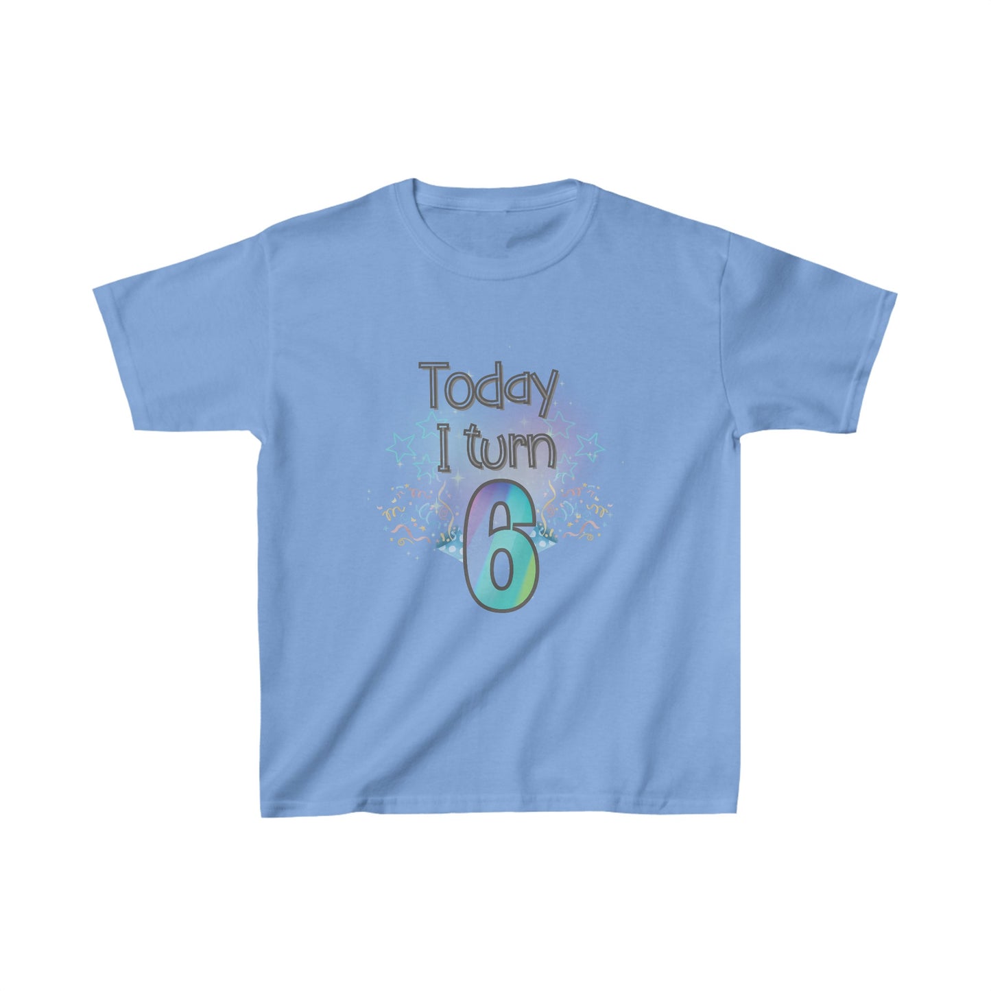 Today I Turn 6 Kids Heavy Cotton™ Tee