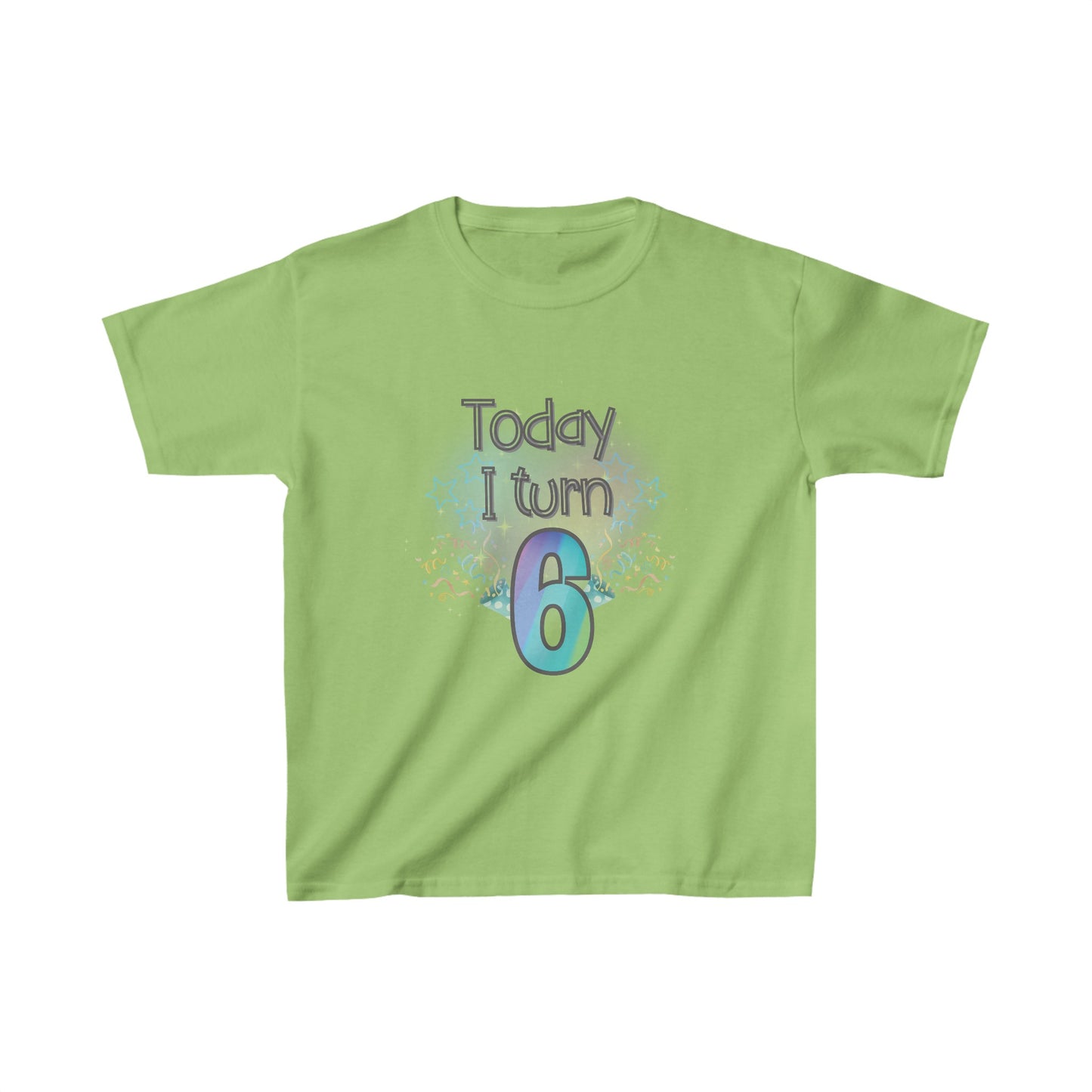 Today I Turn 6 Kids Heavy Cotton™ Tee
