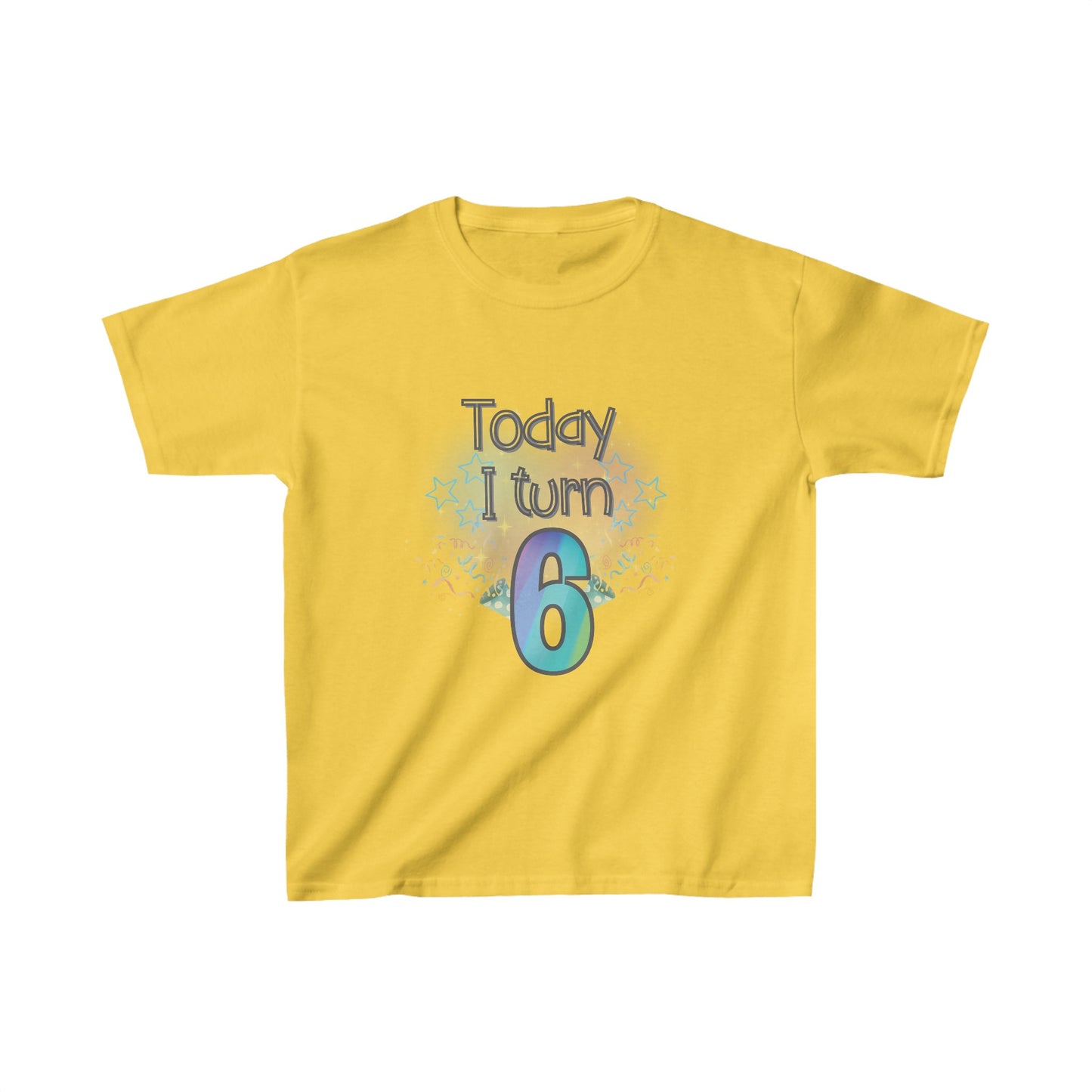 Today I Turn 6 Kids Heavy Cotton™ Tee
