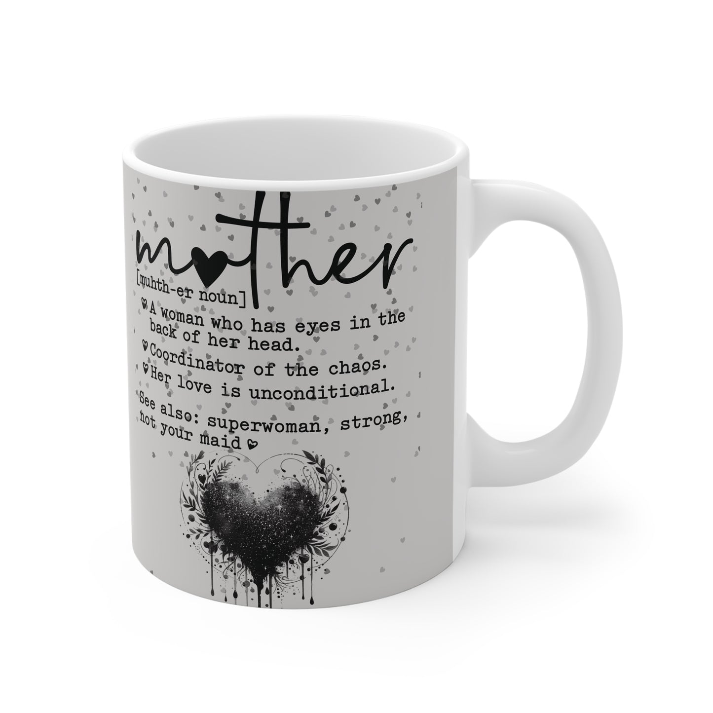 Mother Meaning Black and Grey 11oz Mug