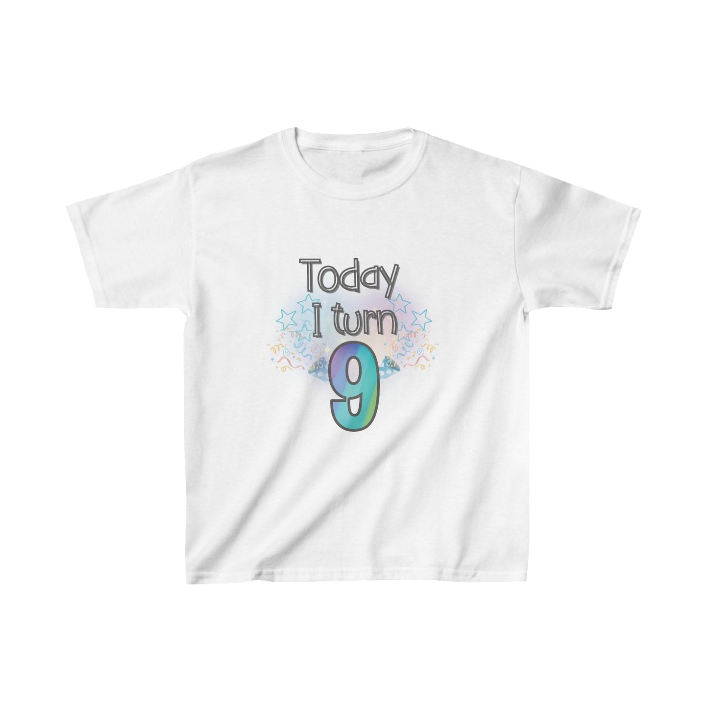 Today I Turn 9 Kids Heavy Cotton™ Tee