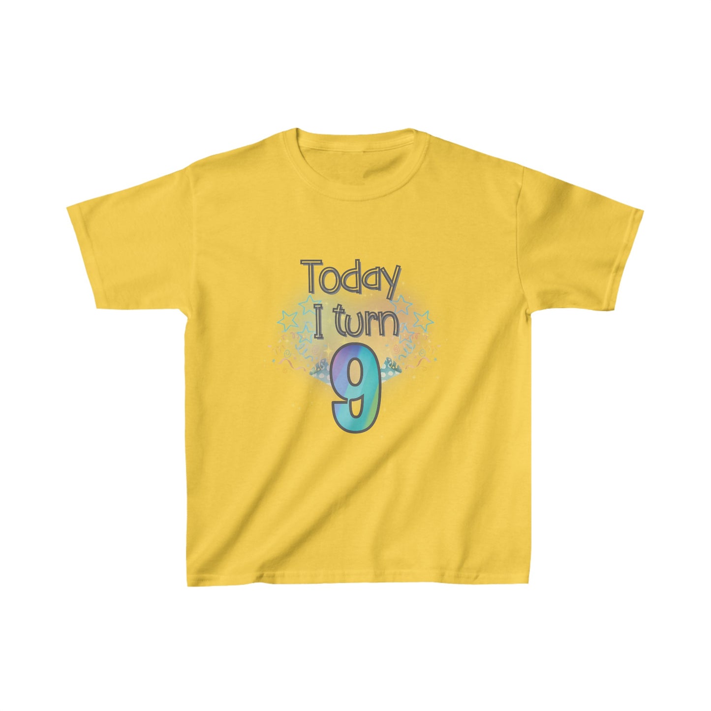 Today I Turn 9 Kids Heavy Cotton™ Tee