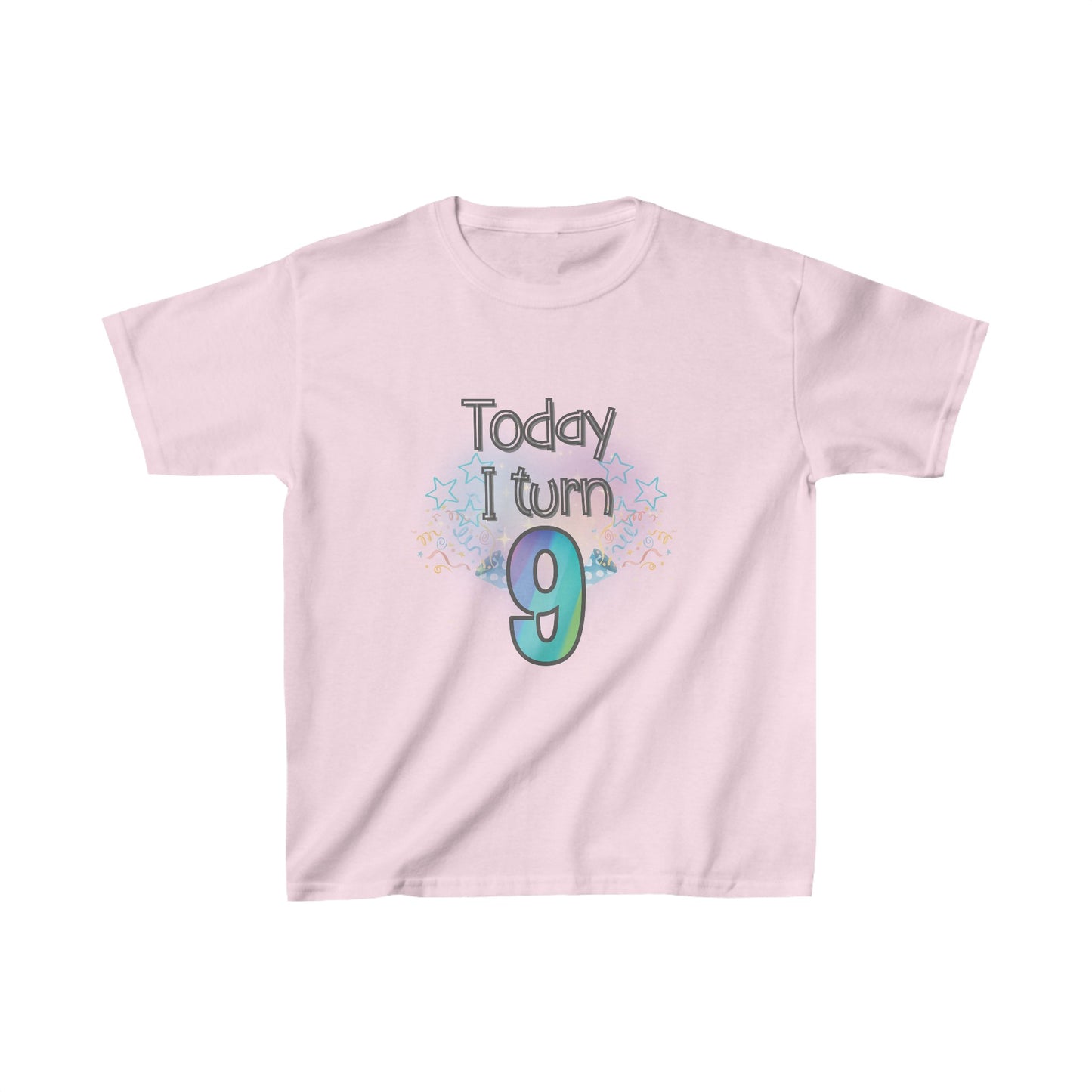 Today I Turn 9 Kids Heavy Cotton™ Tee