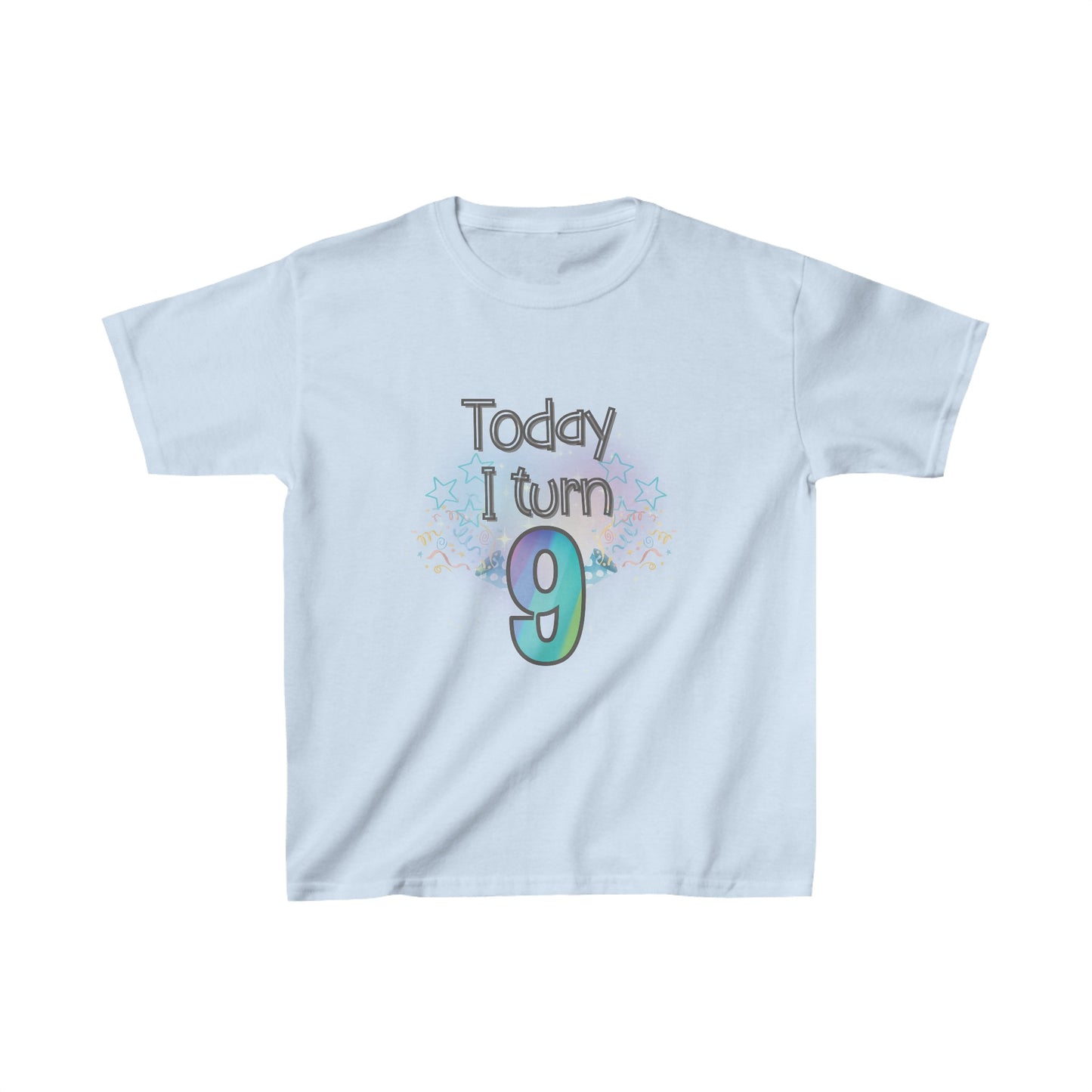 Today I Turn 9 Kids Heavy Cotton™ Tee