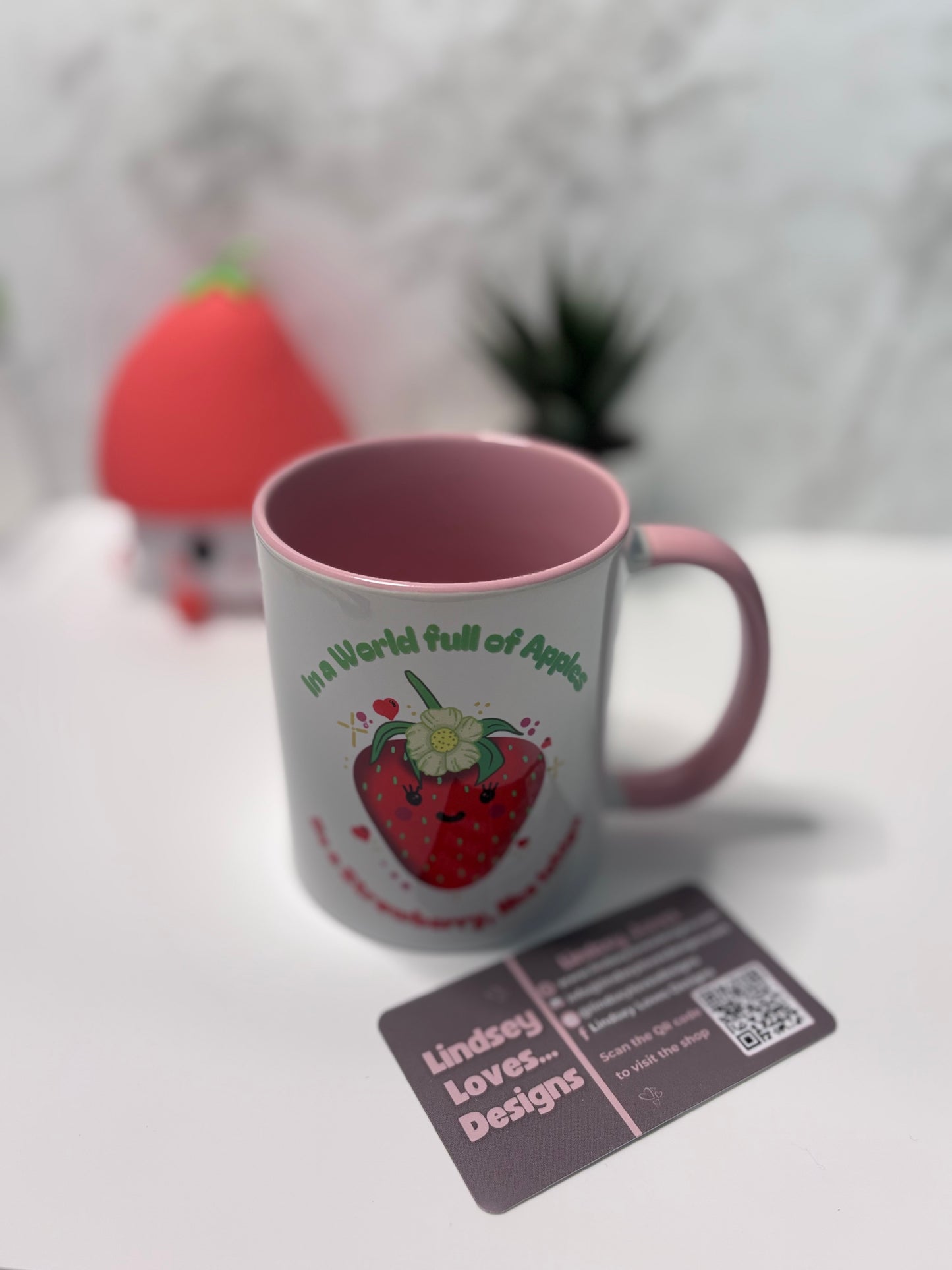Ichigo the Strawberry two-toned 11oz motivational mug