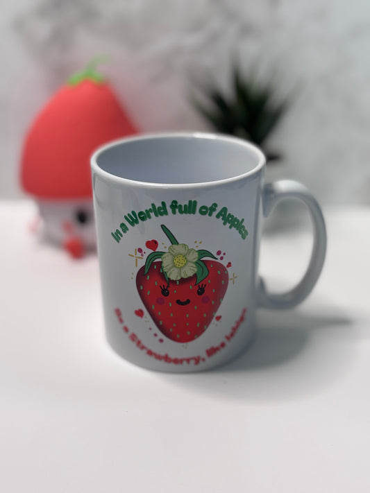 Ichigo the Strawberry Motivational 10oz white mug