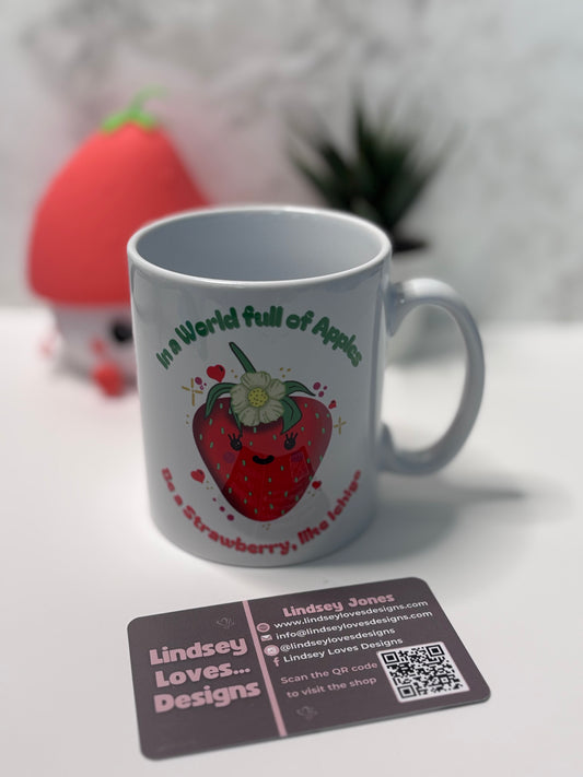 Ichigo the Strawberry Motivational 10oz white mug