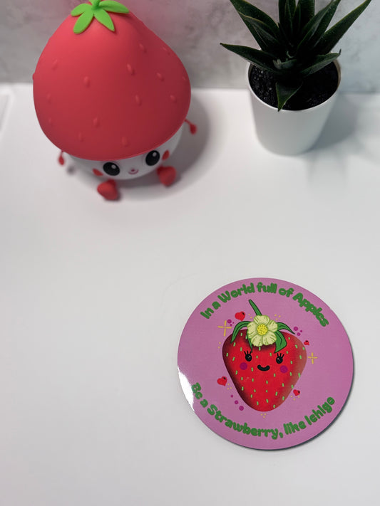 Ichigo the Strawberry Motivational Coaster