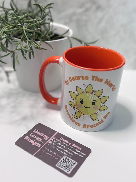Sunniva orange accent two-tone motivational 11oz mug