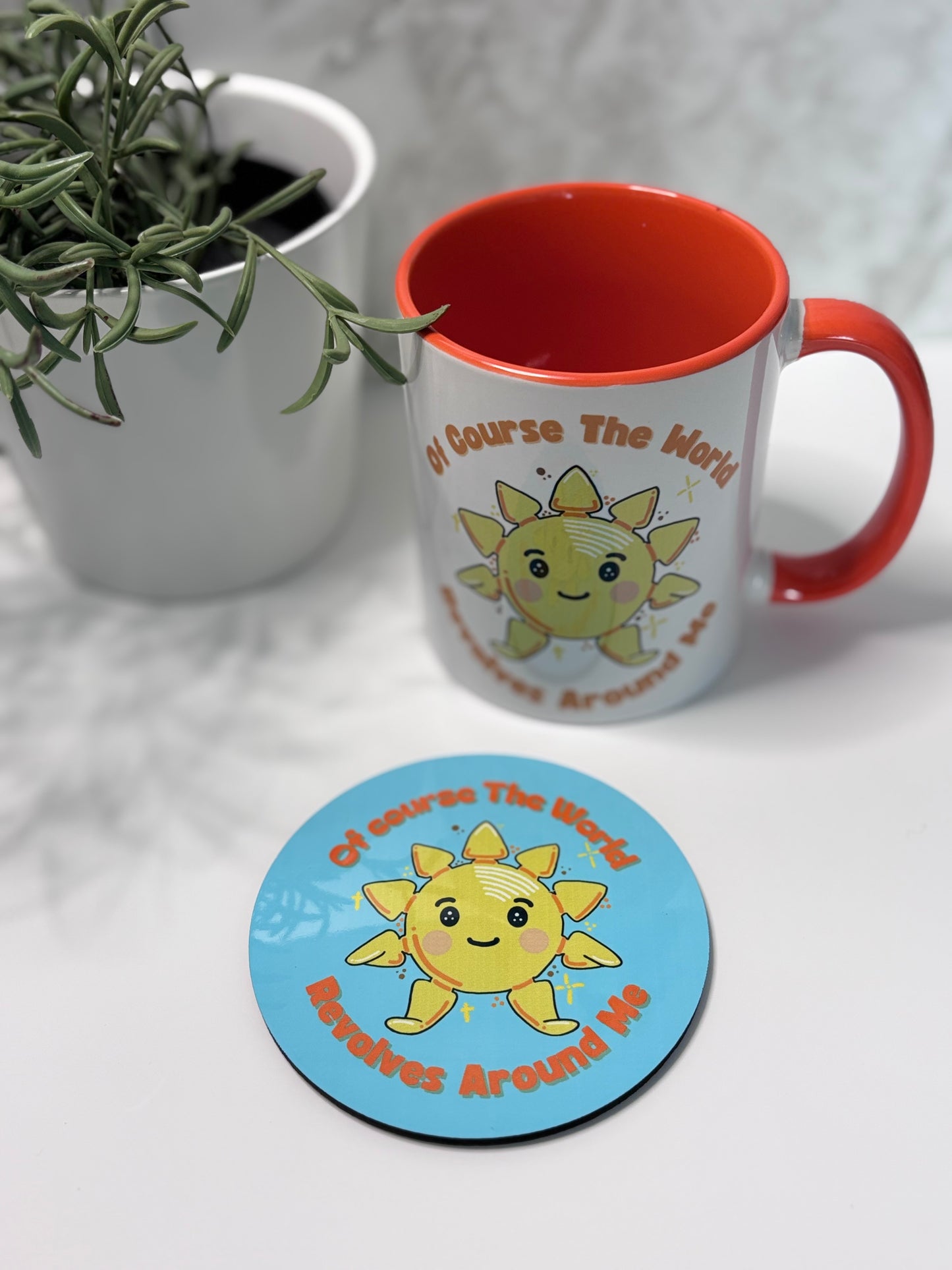 Sunniva orange accent two-tone motivational 11oz mug