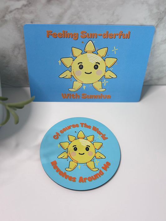 Sunniva the Sun Motivational Coaster