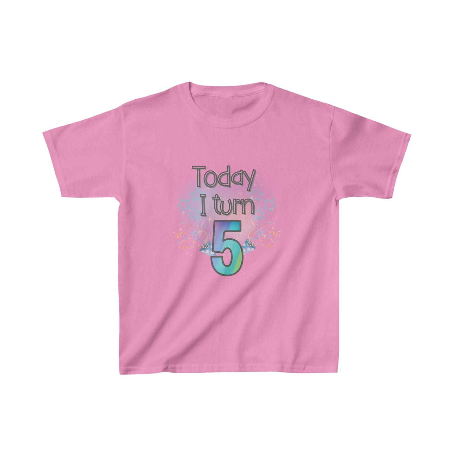Today I Turn 5 Kids Heavy Cotton™ Tee